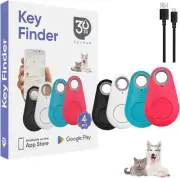 Smart Luggage Tracker Tag Key Finder Dog GPS Tracker, No Monthly Fee Bluetooth I