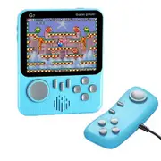 Retro Mini Game Console Classic Games Built in 666 Games, Portable Handheld Game Machine Support 2 Players (Blue)