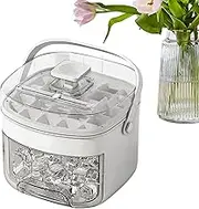 Freezer Ice Trays - Chilling Cube Making Mold - Press-Type Design Easy Release Ice Making Tool with Handle and Lid for Daily Life Kitchen Party Picnic Gathering