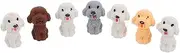 KALLORY 7pcs Portable Dog Erasers Creative Animal Design TPR Stationery for Students Cute School Supplies Rewards for Pencil Cases Backpacks