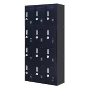 12-Door Locker for Office Gym Shed School Home Storage - 3-Digit Combination Lock