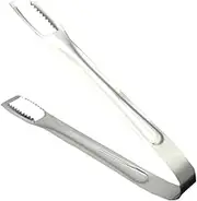 ABOOFAN Stainless Steel Food Clamp Tongs Premium Kitchen Serving Tool for Ice Cubes Pastries and Fresh Fruits Resistant Design for Home Parties and Bars Silver