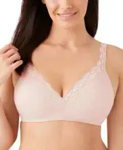 WACOAL Women's Sz 34C Softly Styled Wirefree Contour T-Shirt Bra 856301 Rose