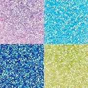 DICOSMETIC 60G 4 Colors Crispy Bingsu Beads Iridescent Soft Straw Tube Beads 3D Glitter Plastic Beads Assortment Crunchy Slime Microbeads Supplies Dark Colors Beads,1 Color/Bag