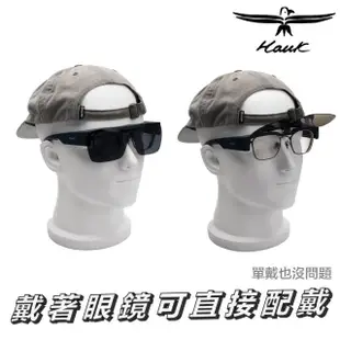 【Hawk 浩客】高質感偏光上掀式套鏡 偏光太陽眼鏡 HK1030 col.BL3(上掀式 掀蓋式 抗UV 防眩光 墨鏡 釣魚)