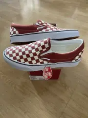 VANS Classic Slip-On Checkerboard Sz 9 Mens 10.5 Womens Picnt/Trwht VN0A4U38WS2