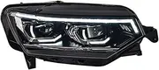 Headlight Assembly Compatible with VW Tayron 2019-2021 LED DRL LED Dual Beam Lens LED Sequential Turn Signal LED Lens High Beam