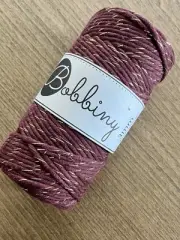 Bobbiny 3mm Macrame Cord Golden Burgundy 56 Fibers, 100m, New