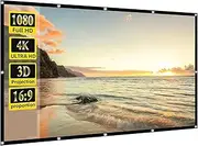 100 Inch 16:9 Portable Foldable Projection Black edge 3CM polyester medium thickness 1080P 3D 4K HD Hight-Density Fabric Video Movie Projector Curtain With lanyard for Home Theater Backyard Outdoor In