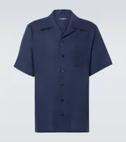 [Dolce & Gabbana] Dolce & Gabbana DG linen shirt UK 14,5 blue