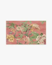 90' x 150' | Machine Washable Runner Rug | Kid & Pet Friendly | Indoor Rug | Sanderson Bamboo & Bird Blossom Pink Rug | Ruggable
