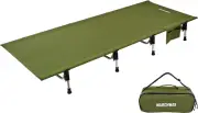 MARCHWAY Lightweight Folding Tent Camping Cot Bed with Lever Lock, Easy Setup