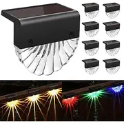 2/4/8pcs Outdoor Solar Deck Light Solar Waterproof Step Light Outdoor Fence Light For Courtyard Stairs Doorway Garden Landscape Decoration Warm White/RGB Light