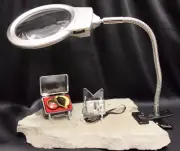 3 Stamp Postcard Magnifier Inspection Kit Microscope LED Lamp Magnifying Lens