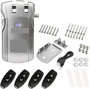 Smart Lock, Smart Lock Wireless Tuya APP Remote Control Electronic Keyless Door Invisible Lock 433MHz Phone Control,for Bedroom Hotel Office Apartment(No Phone Control) FANDIAO