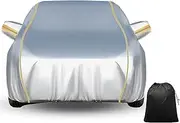 LinGKon Car Covers for Mercedes CLK W209 Coupe 2002-2009丨Full Garage Scratch Proof Dust-Proof Sun Rain UV Snow Outdoor Protection Tarpaulin Waterproof Breathable with Storage Bag(Silver)