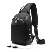 Sling Bag For Men Crossbody Bags Men’s Shoulder Backpack With Charging Port T...