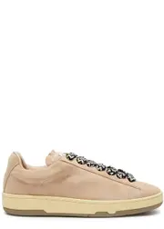Lanvin Lite Curb Suede Sneakers - Pink - 7 7