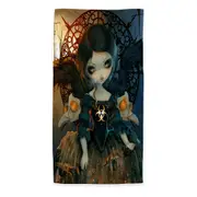 Dark Gothic Art Unseelie Court Pestilence Death Angel Microfiber Beach Towel