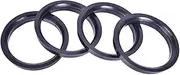 Xwang Store Black Plastic 1 Set 4 Bore Center Collar 66.6-57.1mm for Cars Hub Centric Rings Car Wheel