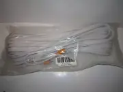 Pair of Bose Lifestyle 50' White Rear Speaker Cables RCA to Bare Wire 176202 New