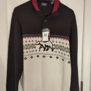 Chaps Mens Size Medium Sweater Bear New With Tags