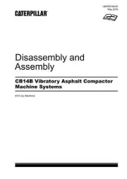 Caterpillar CB14B Asphalt Compactor Disassembly Assembly Service Manual