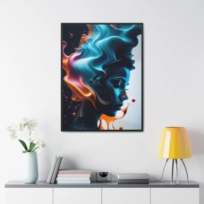 Canvas Unique Masterpiece Vibrant Elegance with Fashionable Colorade Woman