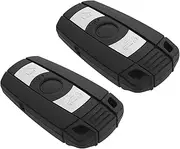 EMSea 2pcs 3 Button Remote Key Shell 3-Key Car Remote Key Housing Car Remote Key Cover 66129268488 Compatible with BMW Car Smart Remote Key Case Auto Key Accessories