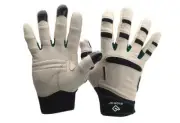 Bionic Gloves Men's Premium ReliefGrip Gardening Gloves Large Tan Leather