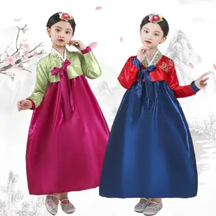 大長今女童服裝 傳統朝鮮族兒童演出服 韓國傳統韓服少數民族服洋裝