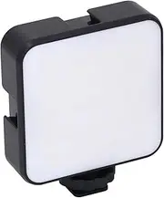 RGB Video Light, LED Camera Light with 3 Cold Shoe Mounts 1/4in Screw Hole, 3000 to 6500K Full Color Portable Lighting with FX Effects for Photography (Black)