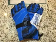 NEW Andorra Gear Thinsulate Gloves Waterproof Touch Screen NWT Blue Streak Sz XL