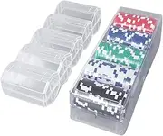 Poker Chips Set, Exas Holdem Poker Set, Blackjack Poker Chip Set, Card Club Poker Chips with Aluminum Case, Mahjong Game Chips Mahjong Chips for Games, Kids and Adult