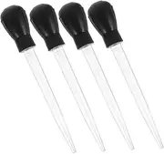 Large Turkey Baster Kit 4pcs BBQ Basting Tools Silicone Basting Bulb Brush Grill Greaser Efficient Oil Use for Grilled Meat