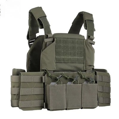 Tactical HSP THORAX Plate Carrier Front&Rear Bag MOLLE Hunting Vest Set #