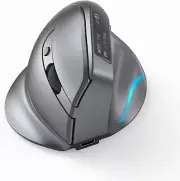 Vertical Wireless Mouse Dual Bluetooth USB Rechargable for Mac Windows iPad PC