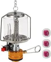 ZEYUAN Outdoor Portable Camping Gas Lantern Piezo Ignition Mini Gas Tent Lamp Light with 3 Mantles