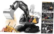 Remote Control Excavator Toys for Boys,16 Channel RC Digger Construction Toys