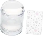 HAKIDZEL Set Nail Art Stamping Tool Transparent Double Head Silicone Stamper Image Plate Set for DIY Decoration Easy Alignment Precision Print Nail Stencils Templates