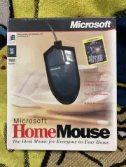 Vintage NEW Microsoft Home Mouse 9-Pin Serial Port NOS Sealed In Box W/ Disk