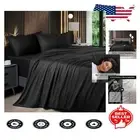 Affordable Luxury: Black King Sheet Set, Cooling Rayon Bamboo, 16" Deep Pockets