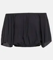 [Eres] Eres Solal jersey crop top AU 8 black