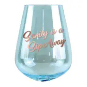 2pc Sanity Is A Sip Away 13cm/600ml Stemless Glass Cocktail Drinking Cup Set