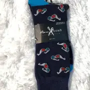 Marc Ecko Cut & Sew Mens Novelty Crew Socks Blue 3D Glasses