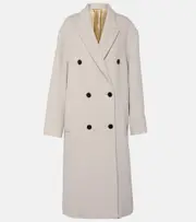 [Isabel Marant] Isabel Marant Theodore wool-blend coat AU 14 white