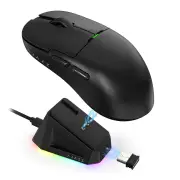 AJAZZ AJ159P E-sports Game Mouse Dual Mode Wireless PAW3395 Sensor 2.4G/Wired 56g Lightweight Mouse with Magnetic Chargi