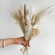 1 Bunch Pampas Grass Dried Flowers Plants Reed Bouquet Home Wedding Floral Decor