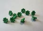 Lego Lot Of 10 Bright Green Flowers Flower With Shaft Pin Hole Plant City