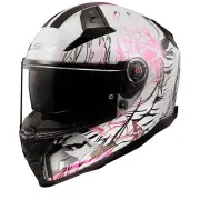 FF811 Vector II Darflo Glossy White Pink Full Face Helmet